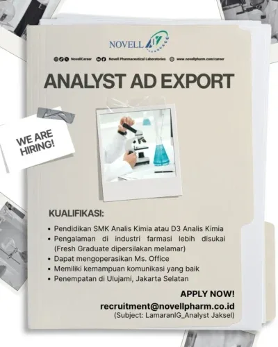 Poster Lowongan Analyst PT Novell
